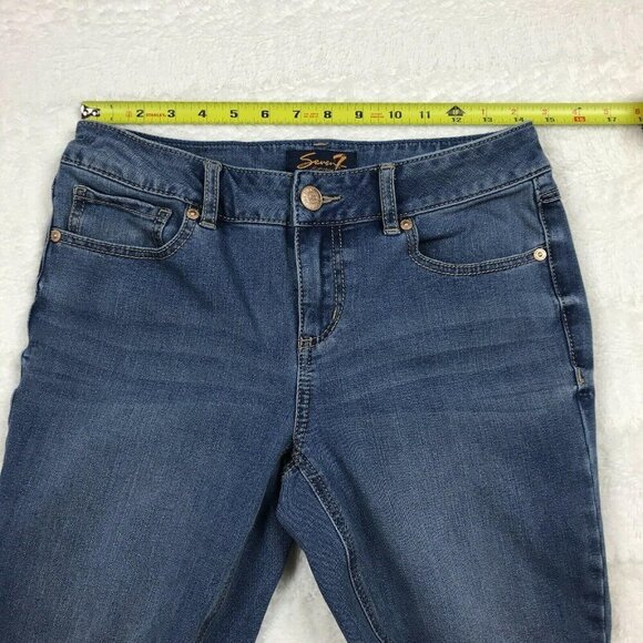 Seven7 Womens Skinny Jeans Size 6 Medium Wash Stretch Denim - Picture 6 of 8